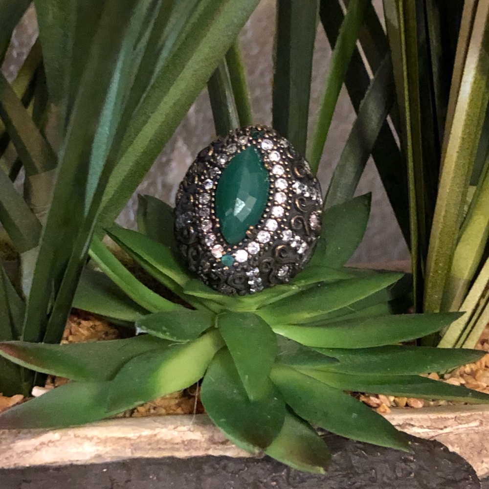 Antique style Ring sultana sterling silver 925